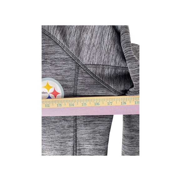 Womens NFL Pittsburgh Steelers Gray Heathered Full Zip Jacket‎ Size S/CH Team - Picture 4 of 8